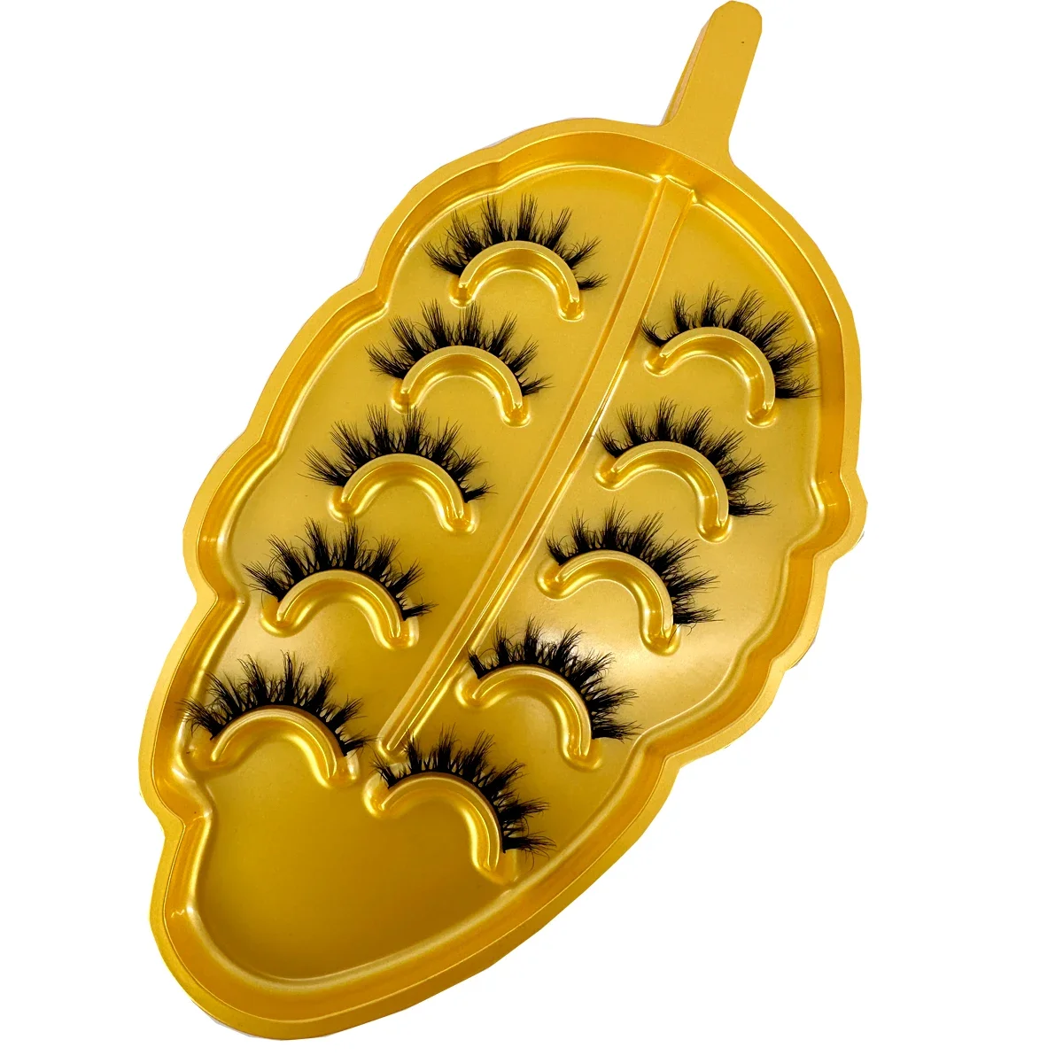 新しい 5 ペアつけまつげ 6D 超ふわふわうっすらフェイクミンクまつげ猫/キツネの目効果劇的なまつげまつげエクステンションメイク