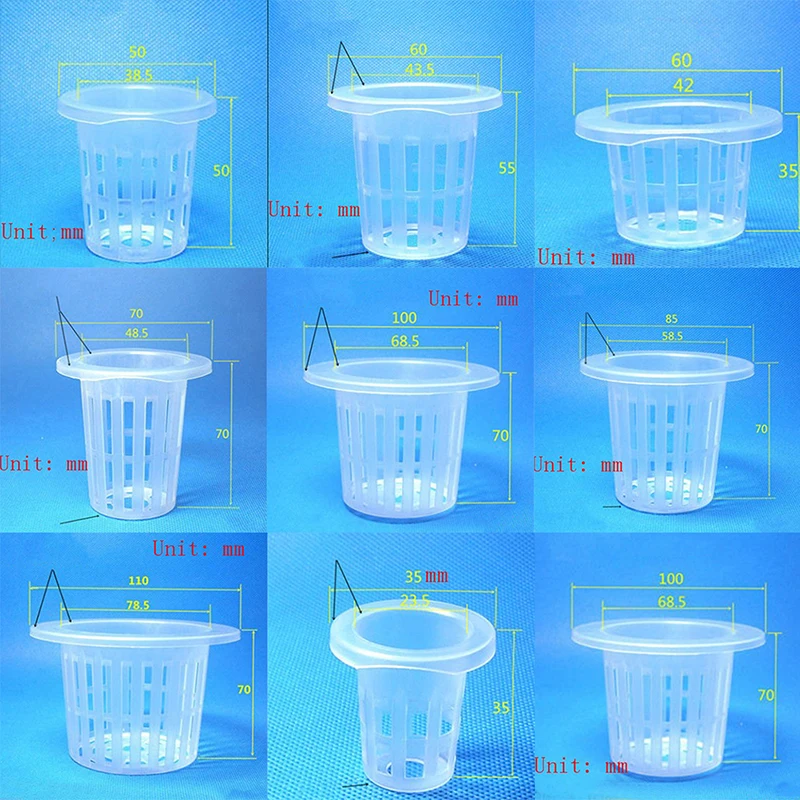 10pcs Mesh Pot Net Cup Basket Hydroponic Aeroponic Plant Grow Garden Garden Tool