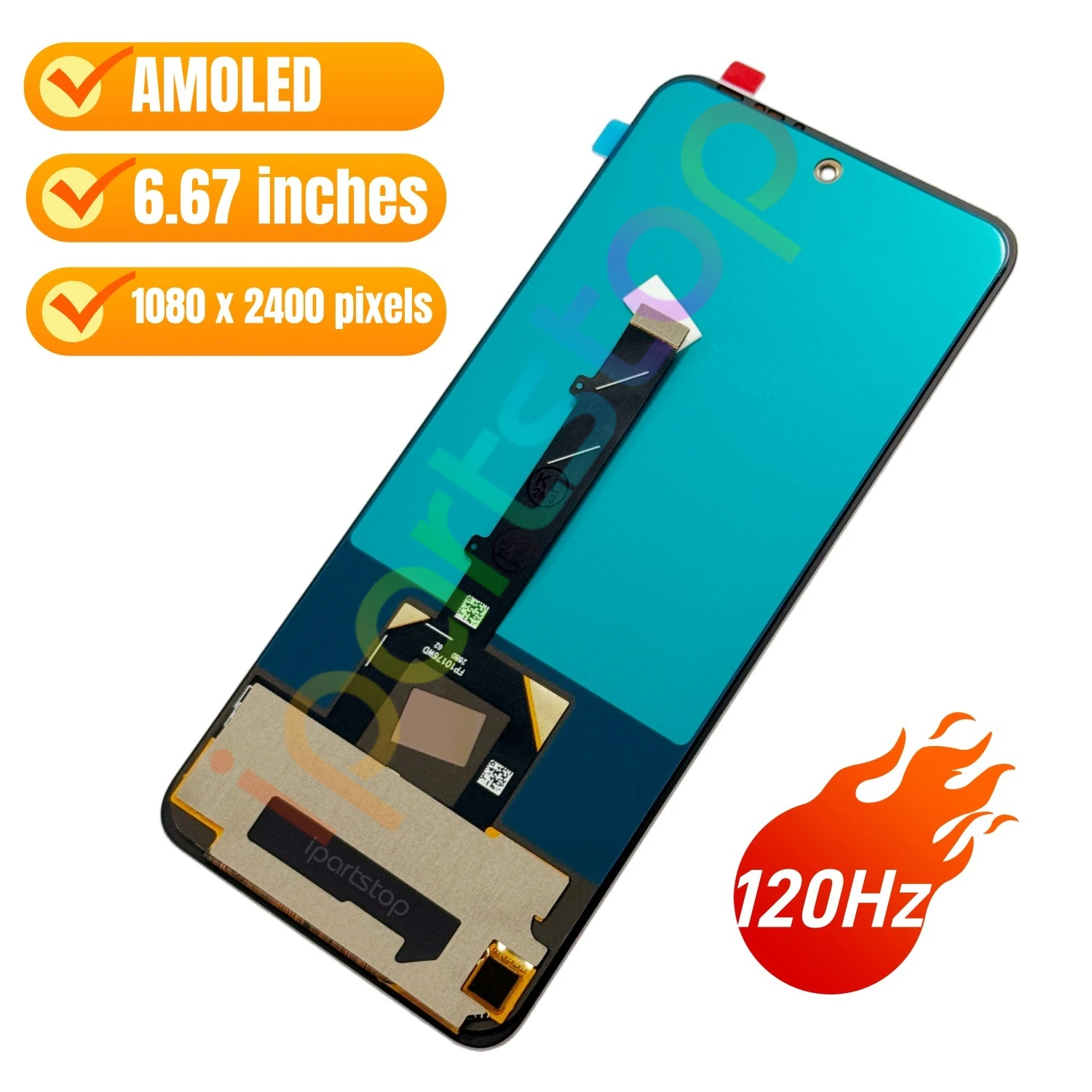 iParts Replacement Display for Infinix Zero X ZeroX Pro X6810 X6811 X6811B 120Hz AMOLED Touch Screen Assembly OEM all Functions