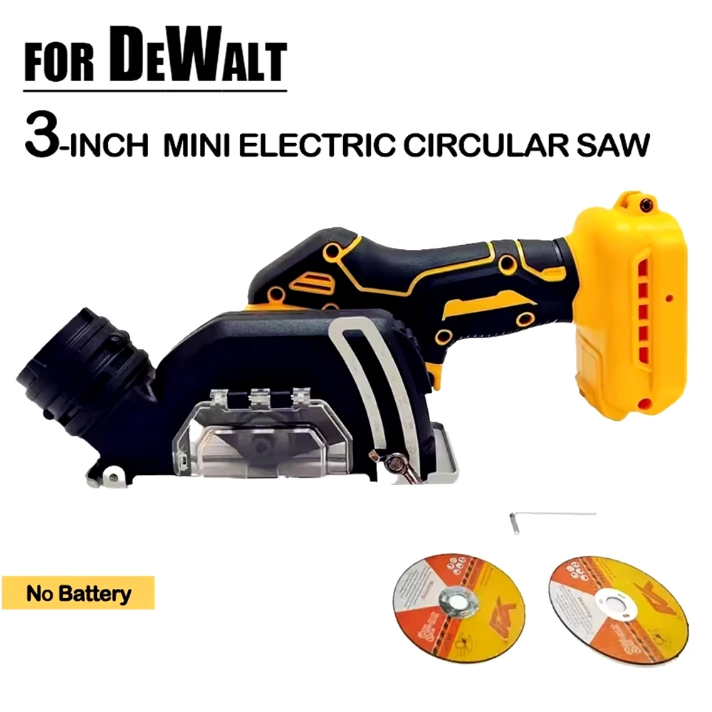 Electirc Angle Grinder Cordless Mini 3Inch Electirc CUT OFF Tool Cutting Circular Saw Machine Power Tool Fit DeWALT 20V Battery