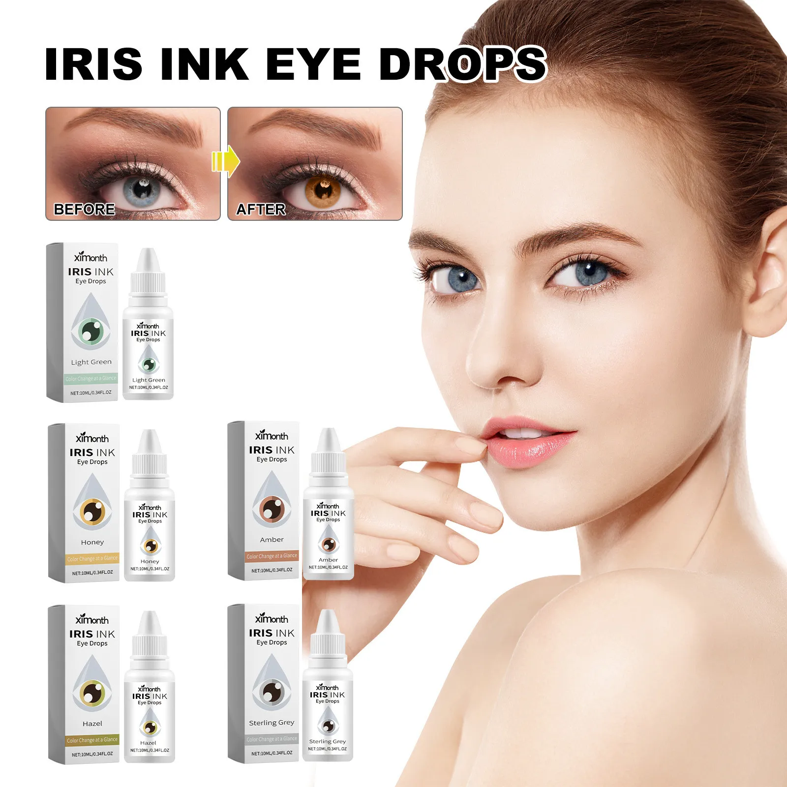 10ml Eye Color Changing Drops, Change Your Eye Color, Bright Your Eye Color Clean Relax Massage Swelling Sore Eye Care Gift