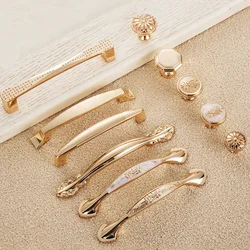European Style Ivory White Golden Cabinet Furniture Hardware Recessed Zinc Alloy Cabinet Hardwar Drawer Furniture