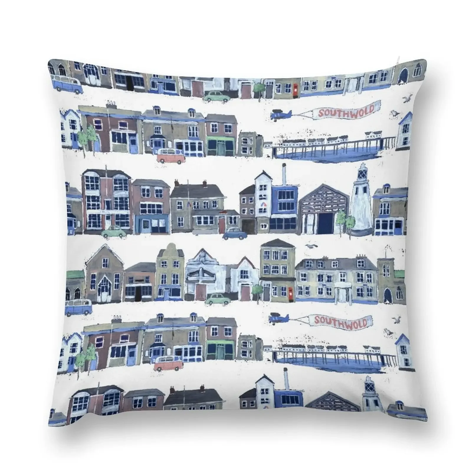 Southwold, Suffolk Pattern Throw Pillow Cushion Cover For Sofa Pillowcase Cushion Decorative Sofa Cushions luxury decor pillow