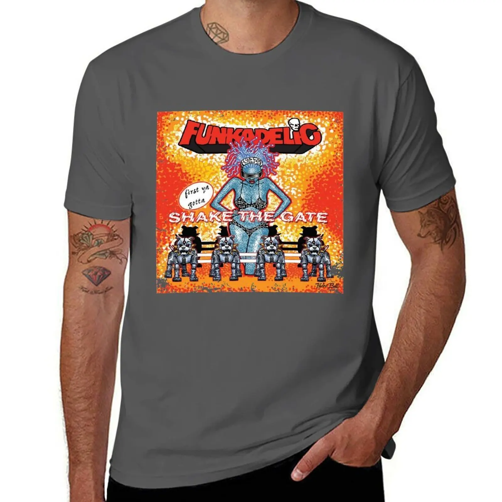 

Art Gate Shake Funkadelic The Band Rock T-Shirt Comfort Stretch Tee Shirt