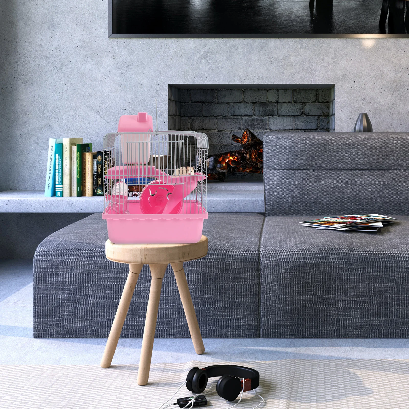 

Double Layer Pet Cage Small Animal House Premium Hamster Hideout Hut Villa Breathable Durable Safe Chinchilla