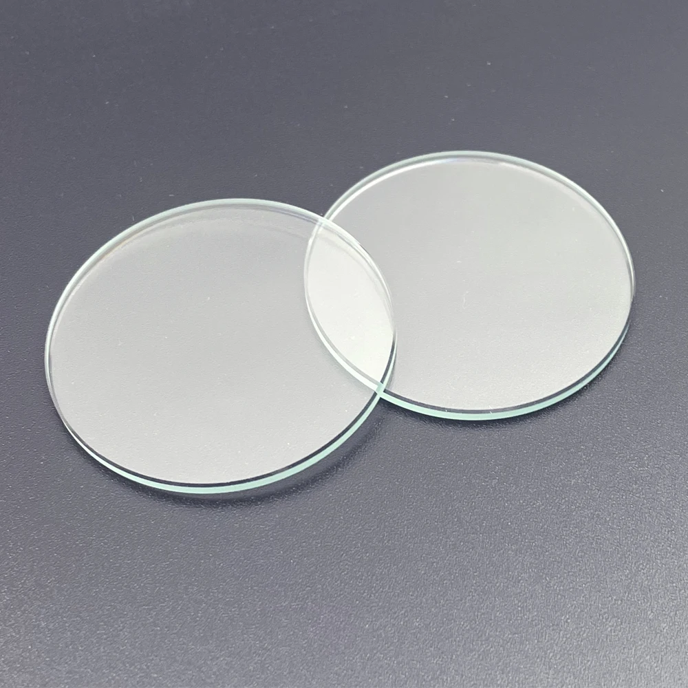 30.5 31 31.5 - 38 39 40 41 42 43 44 45 MM Watch Crystal Glass Transparent Flat Round Mineral Glass Repair Parts 1.0mm Thickness