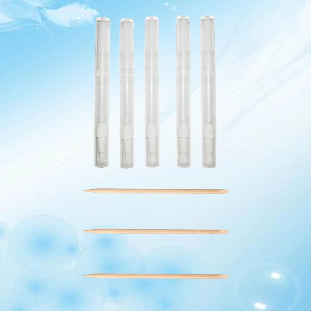 

8 Pcs Nail Art Design Tool Disposable Manicure Accessories Polish Remover Bottle Wooden