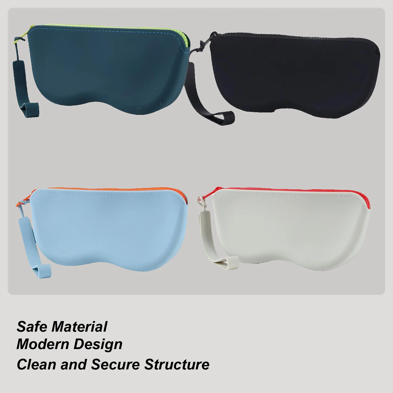 

Silicone Glasses Storage Box Portable Zipper Sunglasses Protector Container Glasses Pouch Travel Pack Glasses Case Accessories