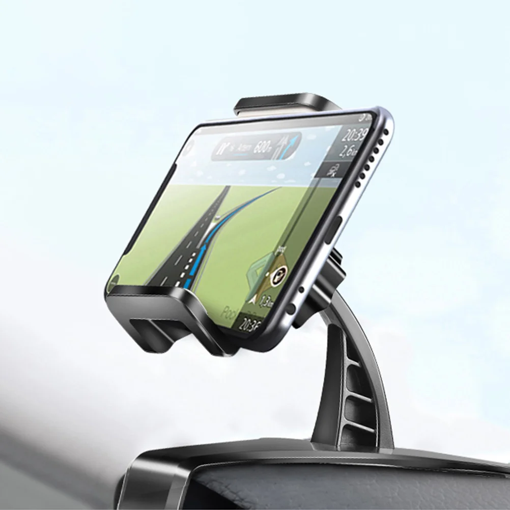 

Phone Stand 2 in 1 360 Degree Rotatable Phone Holder Number Sign Durable Safe for Dashboard Air Vent Sun Visor Black Grey