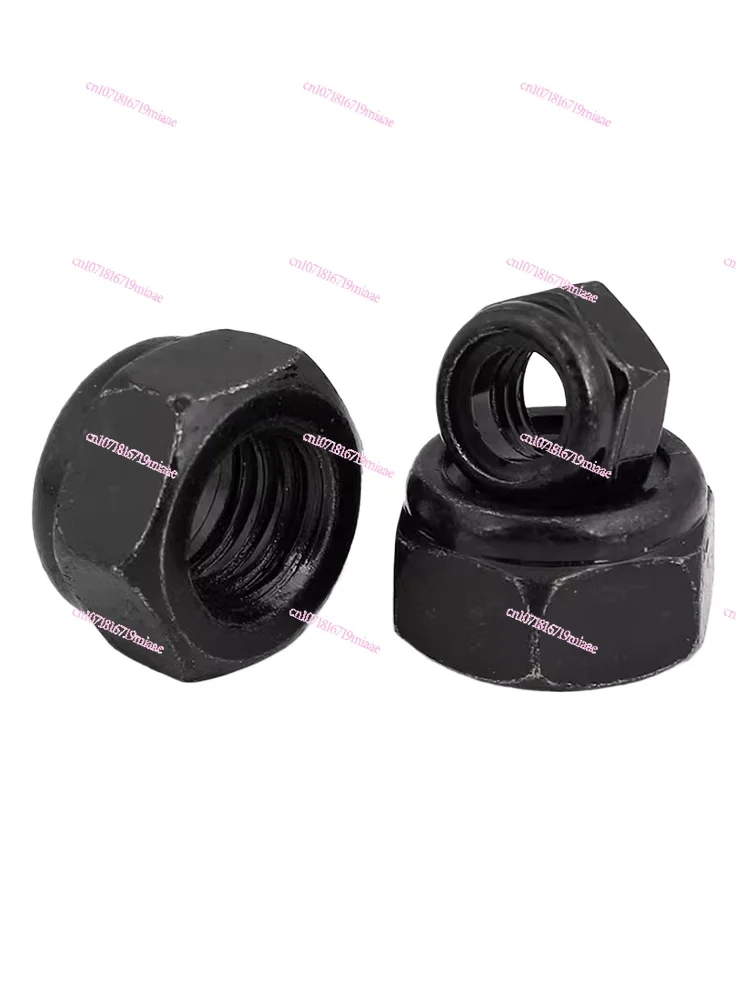 Black 304 Stainless Steel Nylon Blocking Nut  Zinc Non-Slip Self-Locking  Cap M2M3M4M5M6-M12