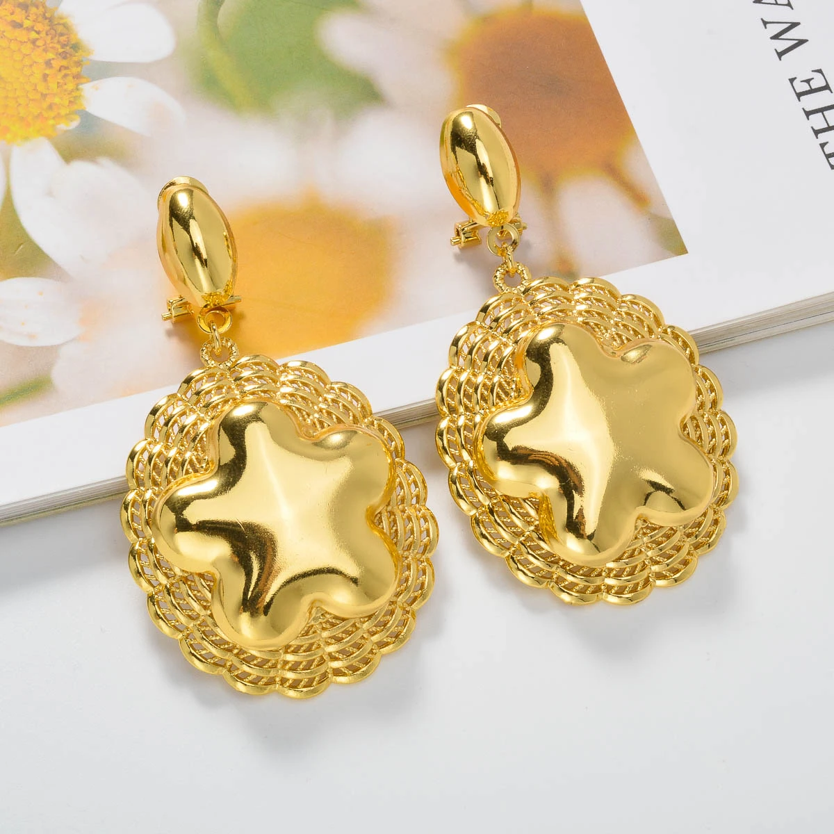 ZEADear Fine Jewelry for Women Girls Gift Gold Plated Earrings Star Eardrop Daily Accessories Copper Metal Luxury Wholesale