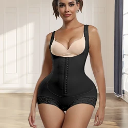 Postpartum Bodysuit Shapewear Women Tummy Control Butt Lifter Faja Body Shaper Open Crotch With Hooks Design