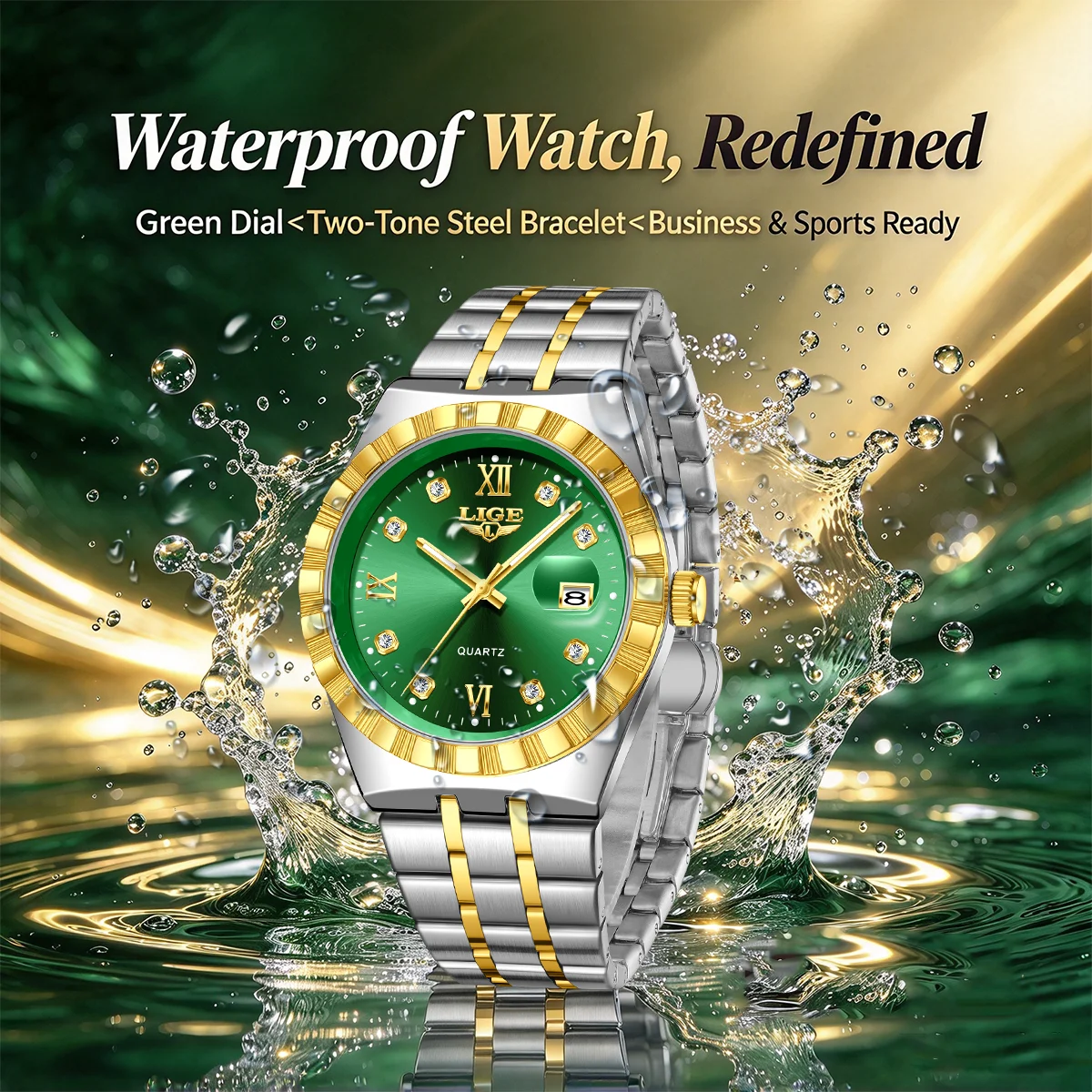 New LIGE 2026 Luxury Men Watches Business Casual Man Watches Waterproof Luminous Date Man Quartz Wristwatch For Christmas Gifts