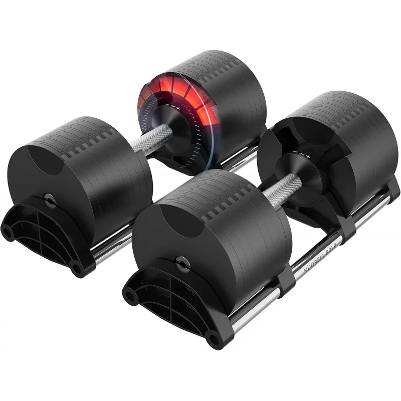 NUOBELL Pair 5-80 Lbs : The Adjustable Set To Replace 16 Sets Of Dumbbells. Add Nuobell Dumbbell