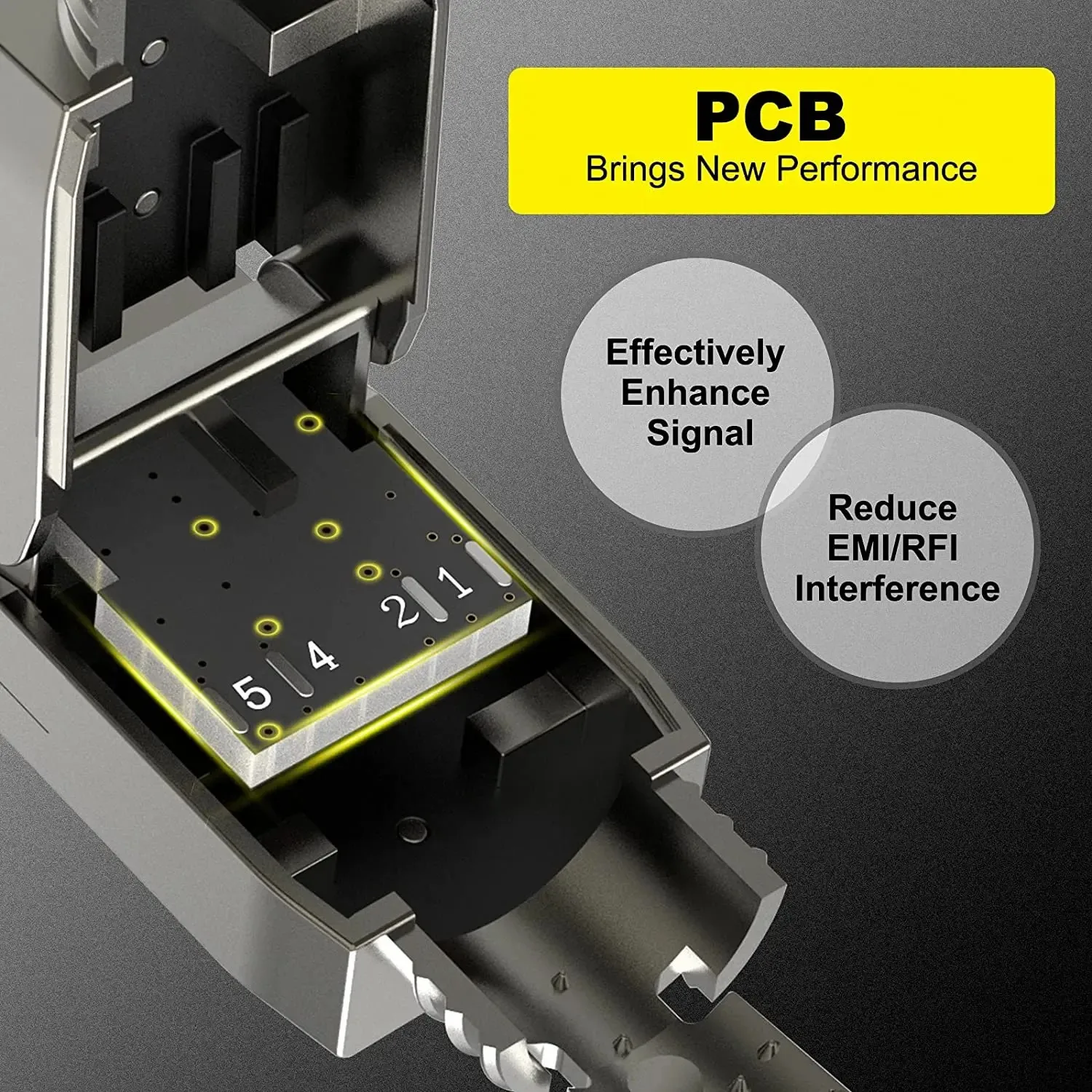 Złącza WoeoW RJ45 Free Tool Cat6a Cat7 Cat8, ekranowane RJ45 wtyczki modułowe 10 gbps 600MHz PoE, wtyczka wielokrotnego użytku Easy rj45 1 szt.