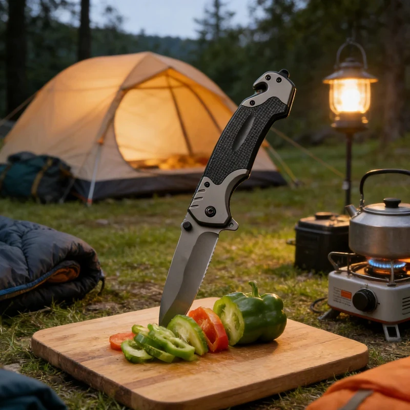 Outdoor Multifunctional Folding Knife High Hardness Camping Utility Knife Window Breaker Compact EDC Tool