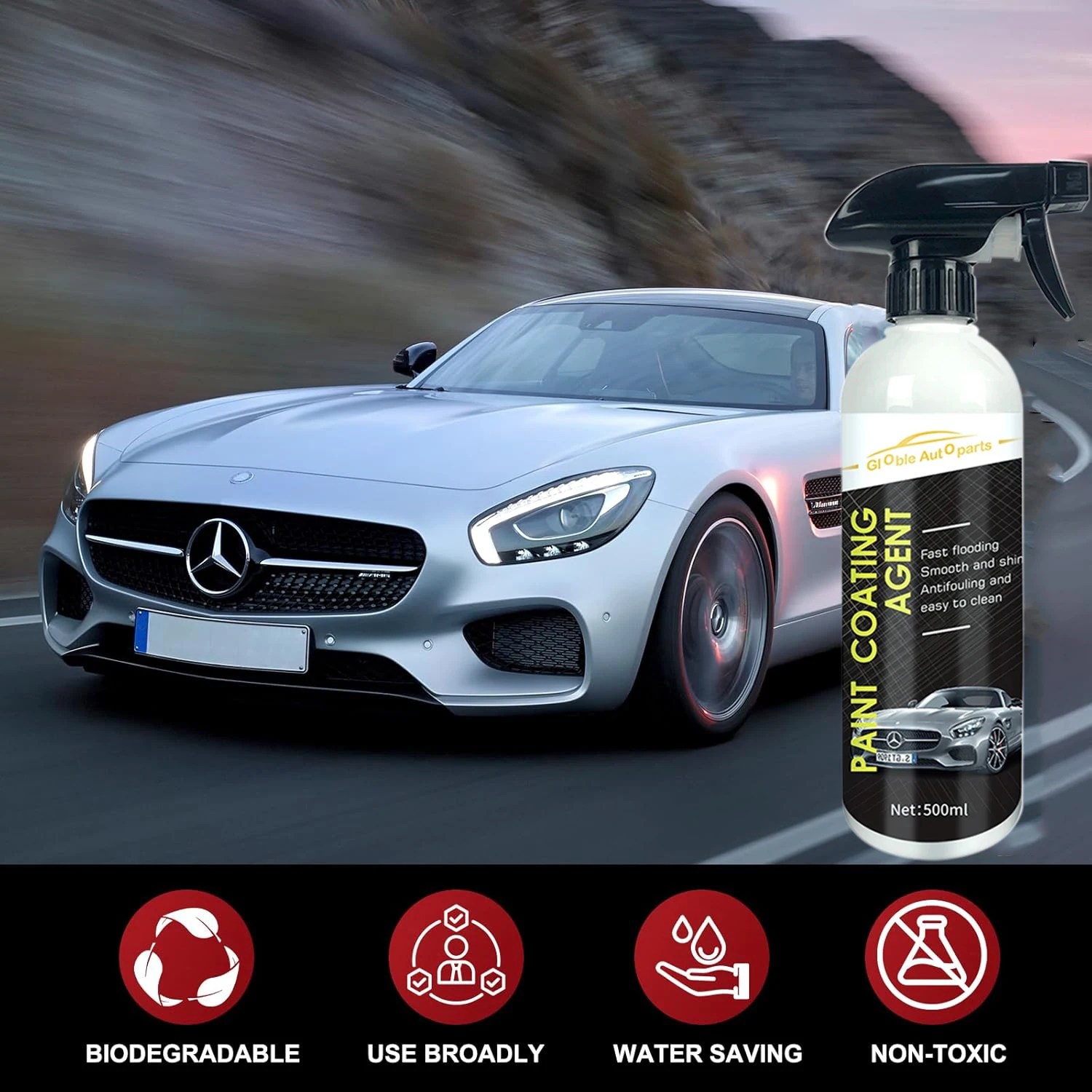 

500 мл нанокерамическое автомобильное покрытие, автомобильные аксессуары, гидрофобный слой, чистящая пленка, комплект защиты от краски, аксессуары