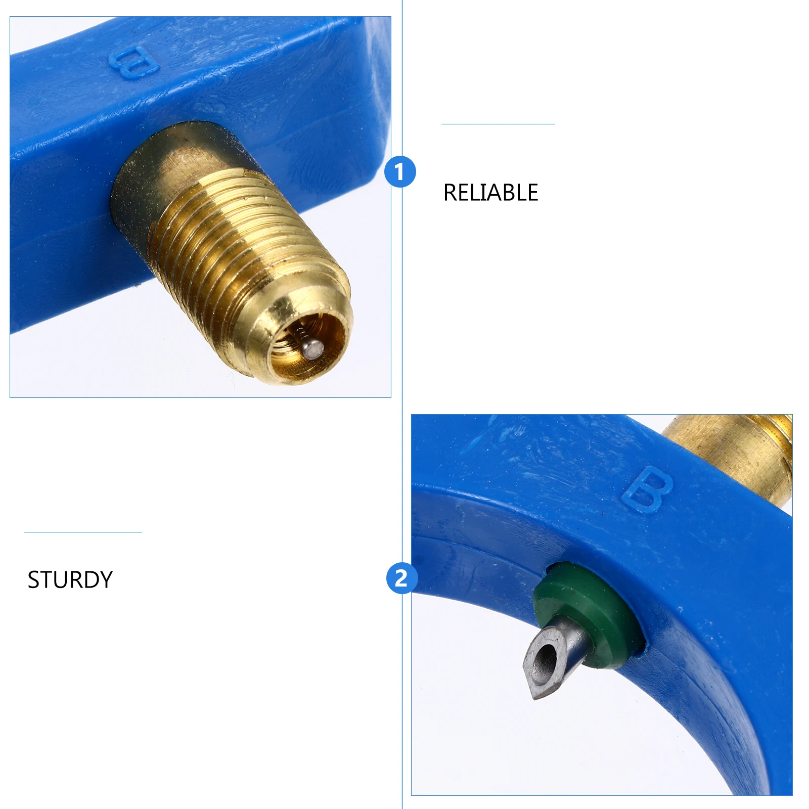 

1pc Car Refrigerant Bottle Opener Side Punch Can Valve Adapter Leak-Proof R134A Charge Hose Compatible Strong Durable Safety