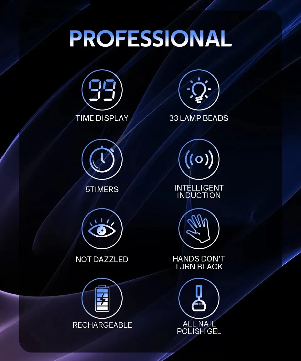 66w with Rhinestones Lamp Chips Removable Bottom Tray Uv Light Lamp for Nail Professional Led Uv Lamp Nail Gel Polish Dryer