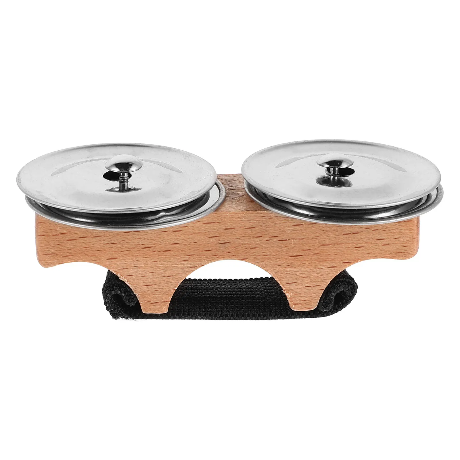 

Finger Cymbal Drum Accessories Kids Jingle Bells Cymbals Wood Mini Percussion Musical Instrument Handheld