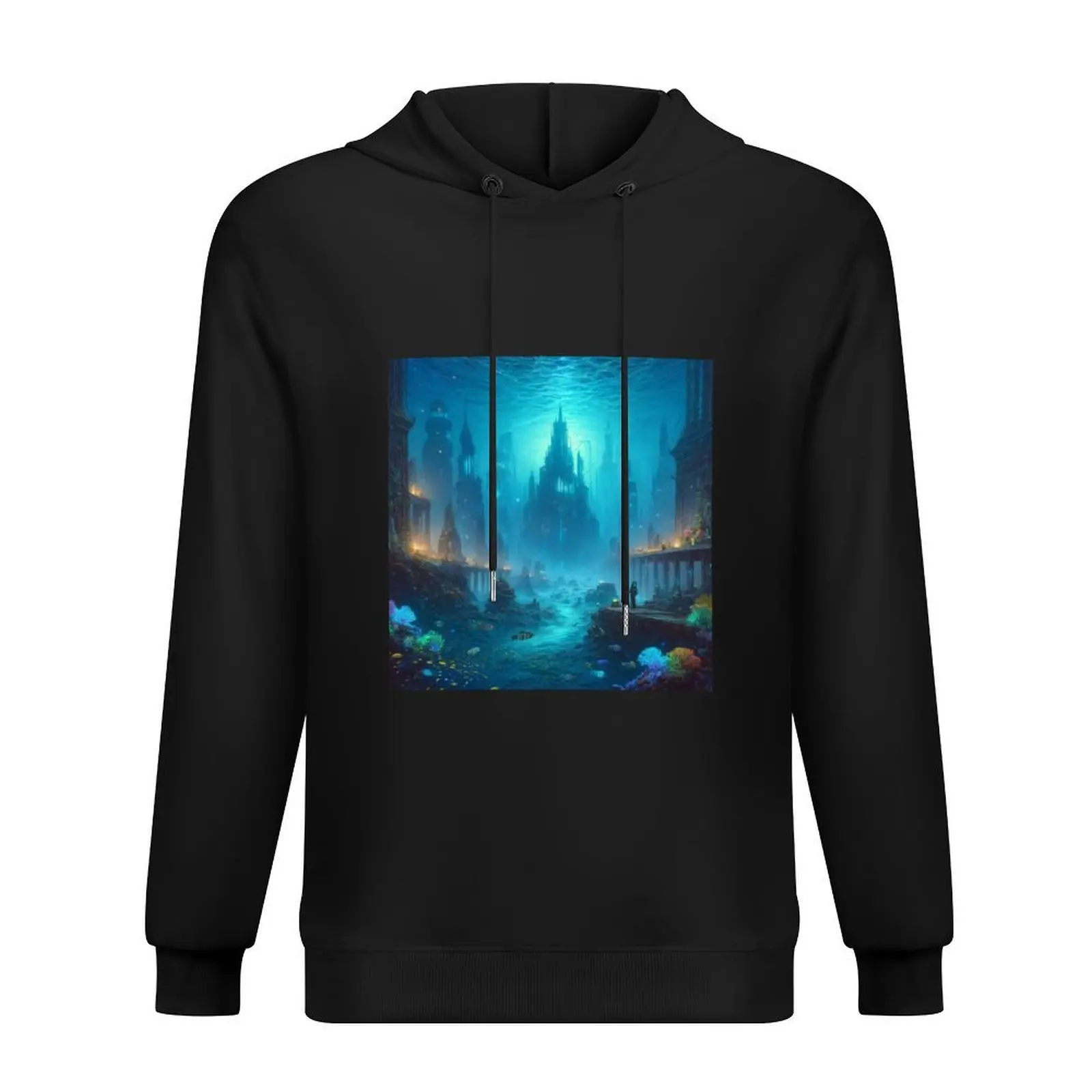 

Post Apocalyptical Cityscape Underwater #4 Hoodie men's sweat-shirt anime clothing hooded shirt designer hoodies