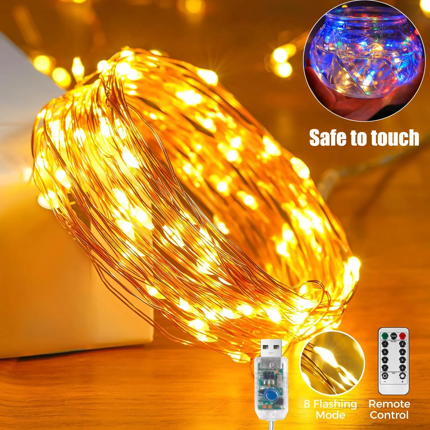 20-メートル-led-フェアリーストリングライト-usb-ガーランド-8-モードリモコン付き防水飾り花輪庭の結婚式クリスマスツリーの装飾用