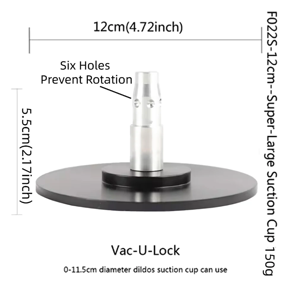 DTSUDU Upgrade Anti-Rotation Suction Cup for Sex Machine Quick Connector with Six Holes VAC-U-LOCK Attachments Dildo Holder view 5