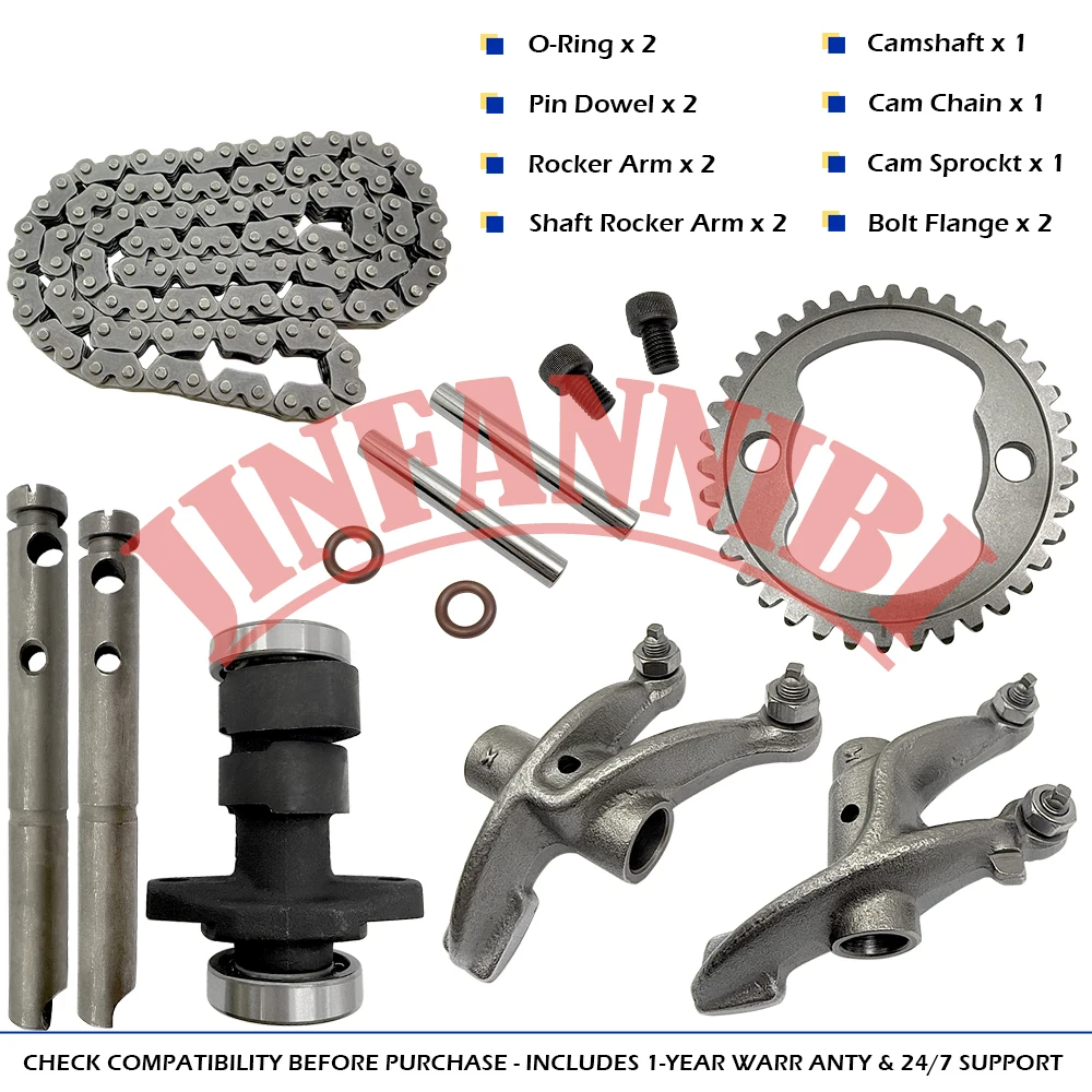 Camshaft Rocker Arms & Cam Gear Sprocket Kit For Honda FourTrax 250 TRX250X 2x4
