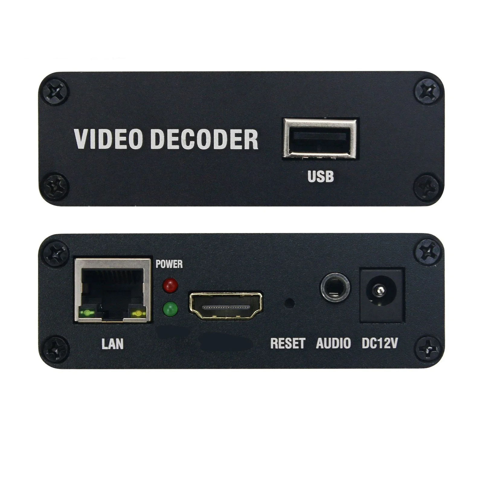 H.265 Network Video Decoder Rtmp mi-compatible 1080p Iptv Decoder With Usb Decoding Rtsp 4k H.264