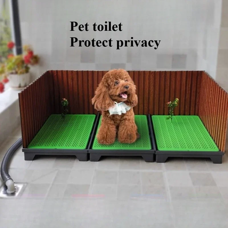 

Туалет для домашних животных с перегородкой для промывки воды, канализация с прямым разрядом, средства для чистки домашних животных, аксессуары, кошки, собаки, кролики, туалет