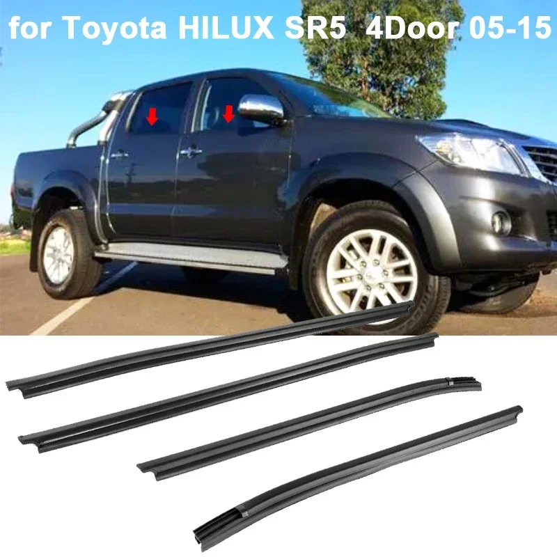 

Car Side Window Sealant Strip Door Window Seal Weatherstrip Rainproof Weather Strip for Toyota HILUX SR5 4Doors 2005-2015