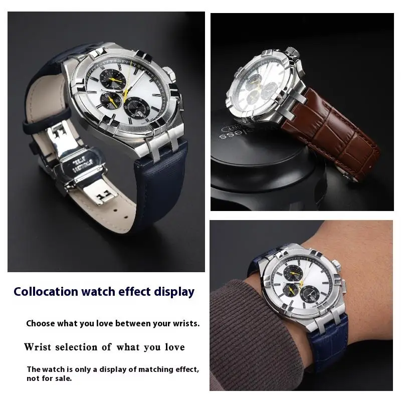 Bracelet de montre en nylon de vachette pour AIKON Series, bracelet de montre dédié, 25mm, structure papillon, AI6008, AI6038, AI6058, haute qualité