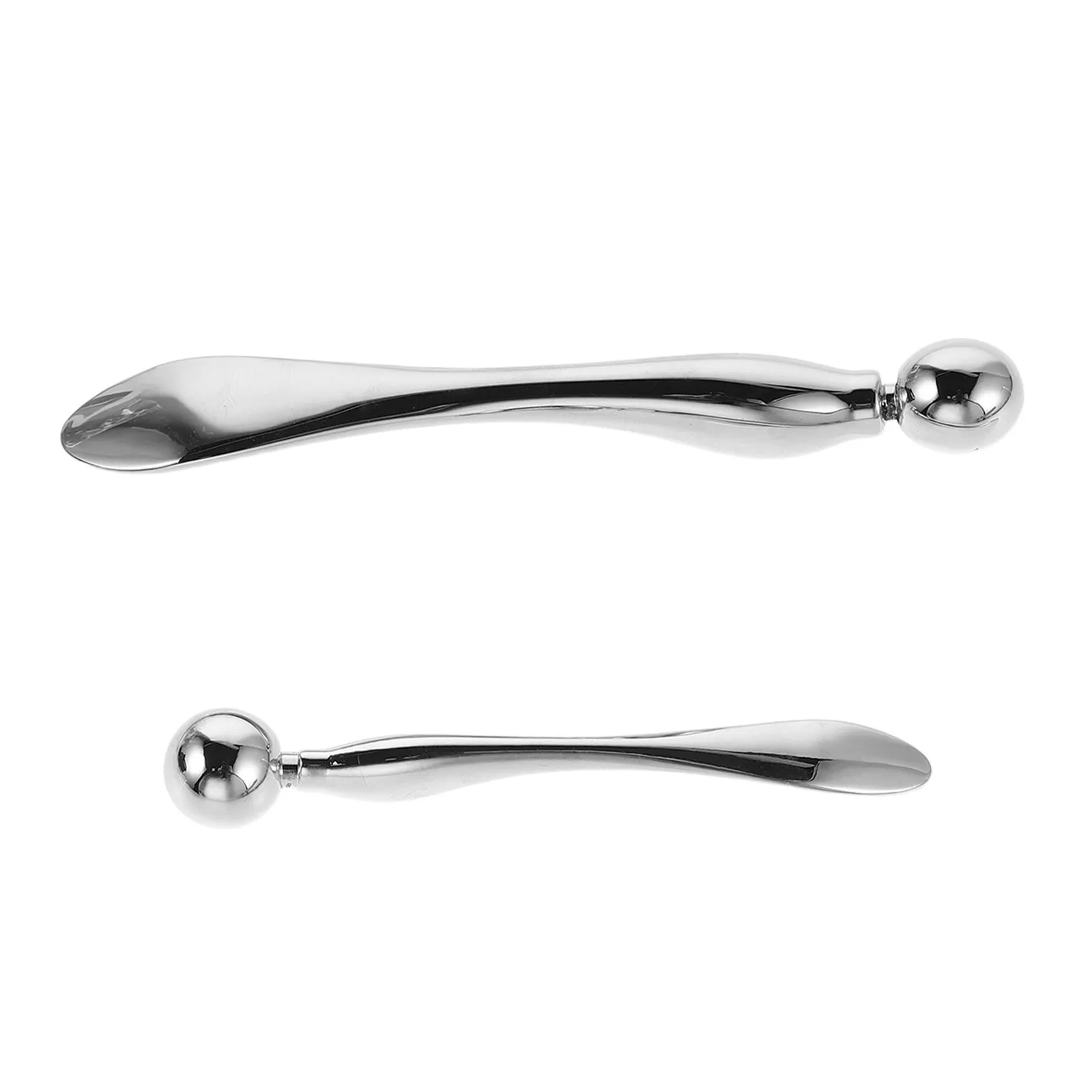 2Pcs Metal Eye Cream Massage Stick Under Eye Roller Facial Massager Beauty Tool Face Cream Spoon Applicator Travel Skincare view 3