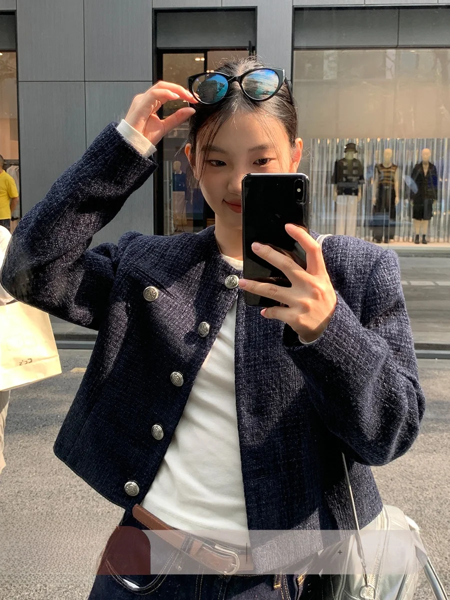 

Синее пальто ort, женское повседневное пальто в Корейском стиле, весна-осень, новинка, супер уменьшение возраста, G, красное, знаменитость, маленький дух ветра