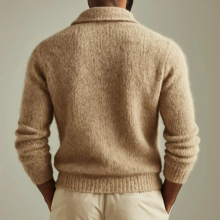 Autumn and Winter New Casual Long-sleeved Sweater Cardigan European and American Casual Men's Knitted