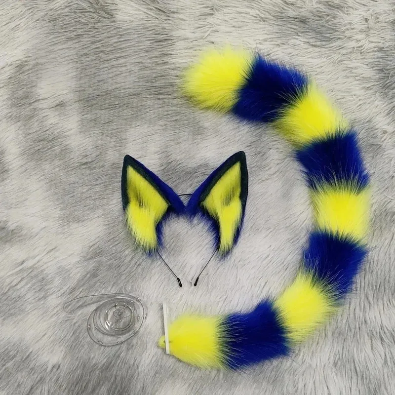 Egyptian Queen Ankha Cosplay Headband Cat's Ear and Tail,Game Animal Crossing Role Play Props For Women gkl/6