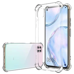 Shockproof Silicone Clear Case For Huawei P50 P40 P30 P20 Mate 40 30 20 Pro Plus Lite E P Smart 2020 2021 Hard Pc Acrylic Cover