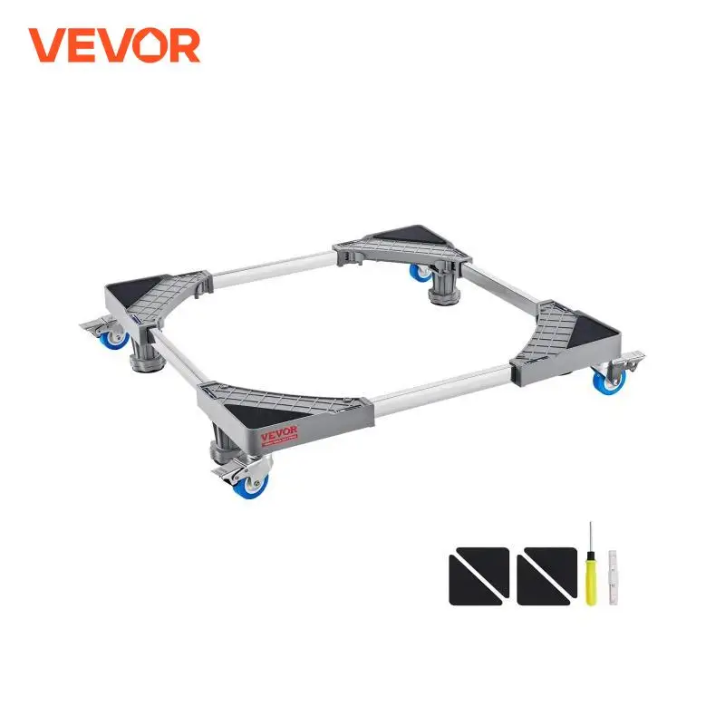 VEVOR 400 lbs Mini Fridge Stand Mover Adjustable Mobile Base with 4 Locking Swivel Wheels for Washing Machine Refrigerator