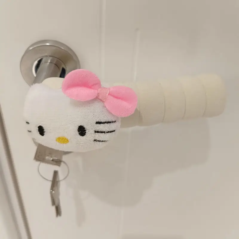 Juste de protection de poignée de porte Kawaii, Sanurgente Kuromi Hello Kitty Cinnamoroll, décoration de porte de chambre, housse de protection pendentif, cadeau