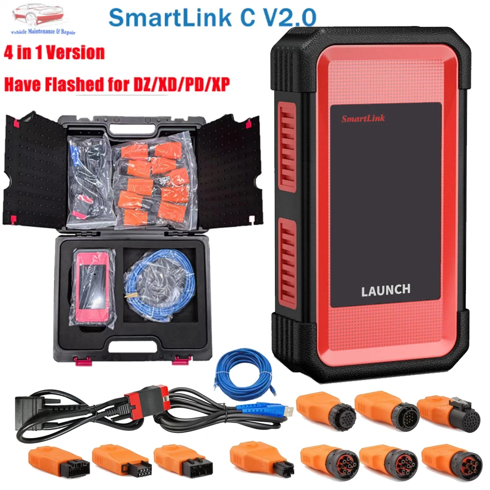 For Launch X431 SmartLink C V2.0 Main unit X-431 HD3 Heavy Duty Truck OBD2 Adapter Connector For Truck 24V 12V Diagnostic tool