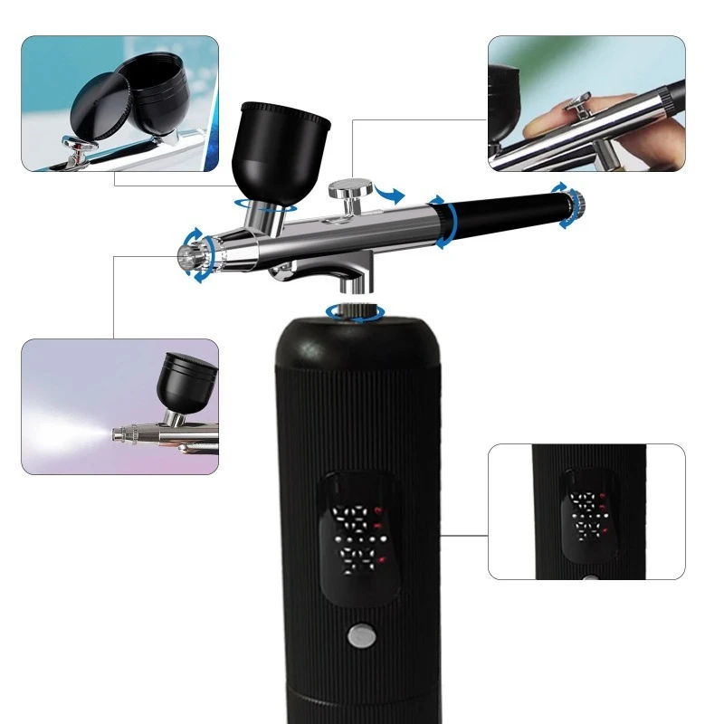 Household High Pressure Oxygen Injection Instrument Portable Multi-functional Spray Painting Devices Beauty Spray Instruments
