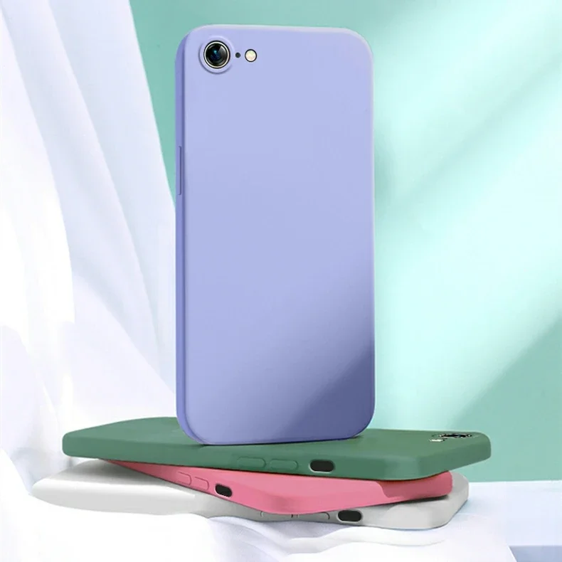 Liquid Silicone Matte Soft Case For iPhone 16E 17E Candy Color Camera Lens Protection Phone Cover For iPhone SE 4 SE4 2025 5G