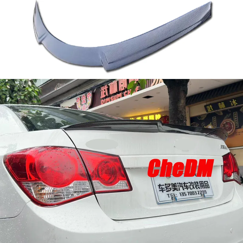 For 2009 2010 2011 2012 2013 2014 Chevrolet Cruze 100% Real Carbon Fiber Highquality Rear Spoiler Trunk Lid Diffuser M4 Styl