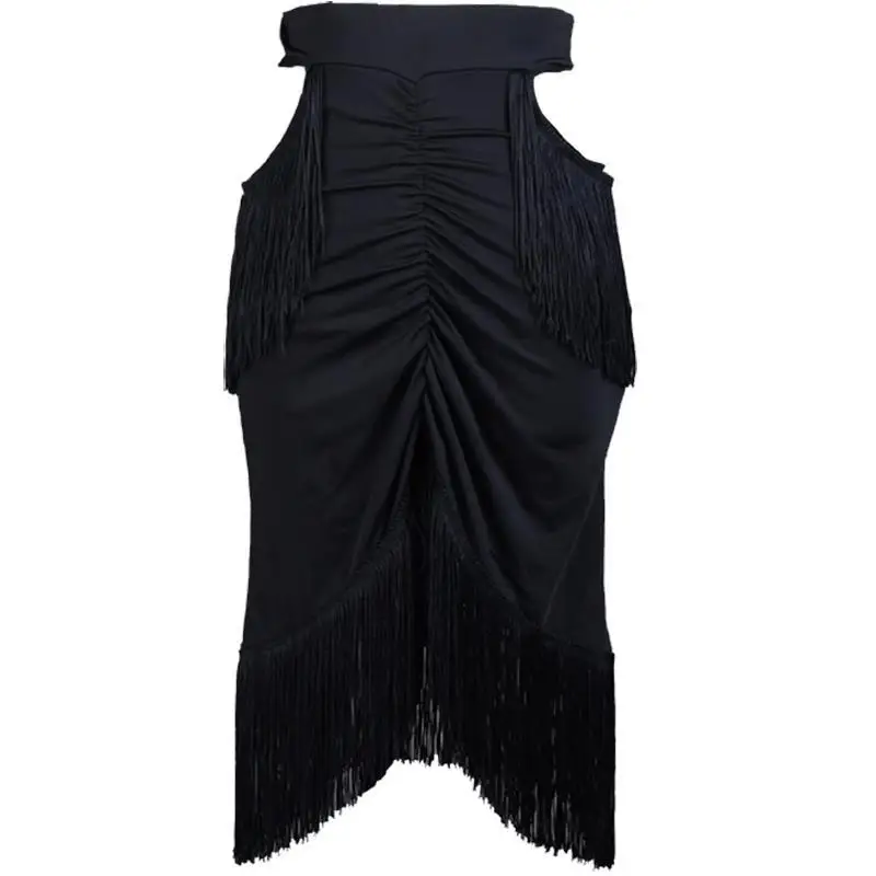 Adult Latin Dance Rok Vrouwen Omzoomd Latin Rok Cha Cha Rumba Samba Sexy Dans Praktijk Kleding