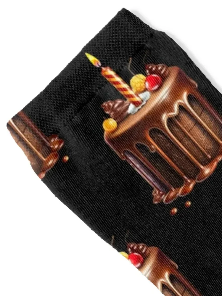 Happy Birthday Cake Socks funny gift fashionable cartoon christmass gift Luxury Woman Socks Men's