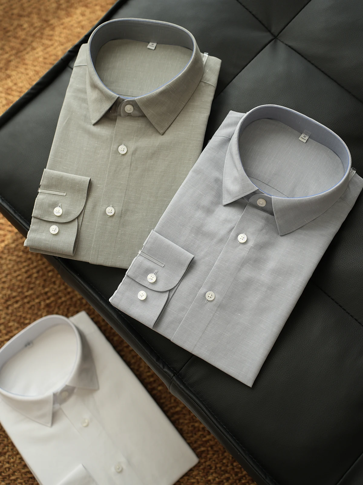 

Men's Casual Linen Shirt Spring Autumn No Ironing Business Formal Wear Comfortable Breathable Long Sleeve Standard Fit