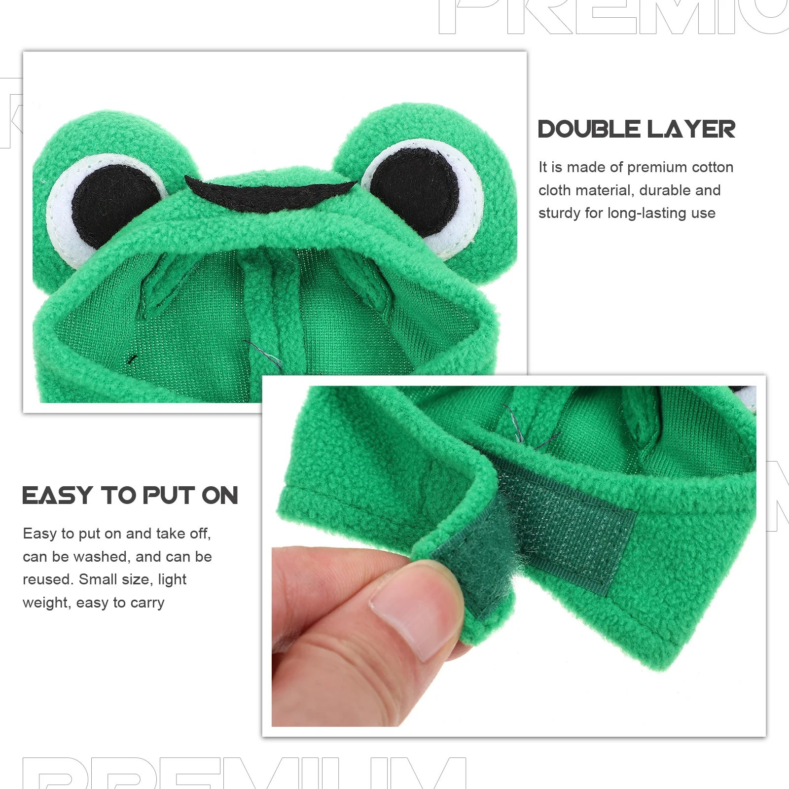 

Pet Headwear Small Pets Hat Cute Frog Shape Hamster Cosplay Costume Breathable Lightweight Chinchilla Decor Accessory