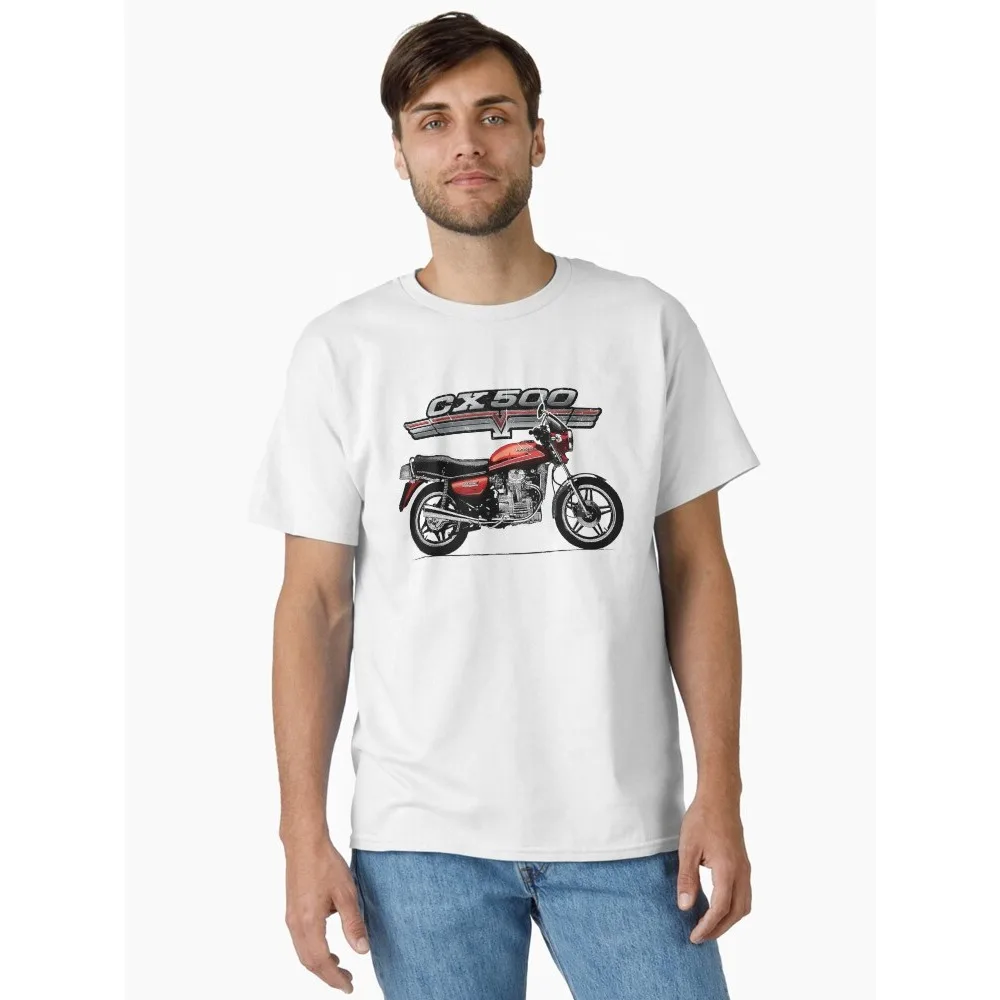 AliExpress Honda Men's and Women's T-shirt Summer Cotton Tee Honda CX500 High-end Short-sleeved Spring Autumn Motorcycle Cycling Top