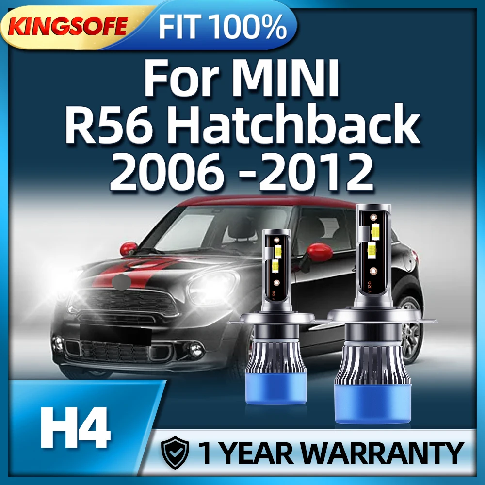 

2Pcs 22000LM LED Car Headlight H4 Plug-N-Play Bulbs 6000K For MINI R56 Hatchback 2006 2007 2008 2009 2010 2011 2012