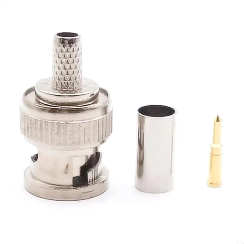 T5EA BNC Male plug kết nối uốn cong BNC Kiểu kết nối bộ chuyển đổi hàn cho RG58 RG59 Cáp Coax mất thấp 5 Gói/10 Gói